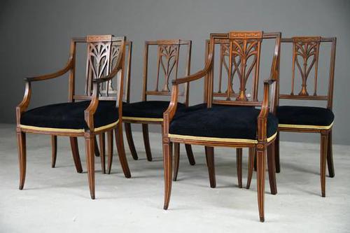 6 Edwardian Dining Chairs (1 of 12)