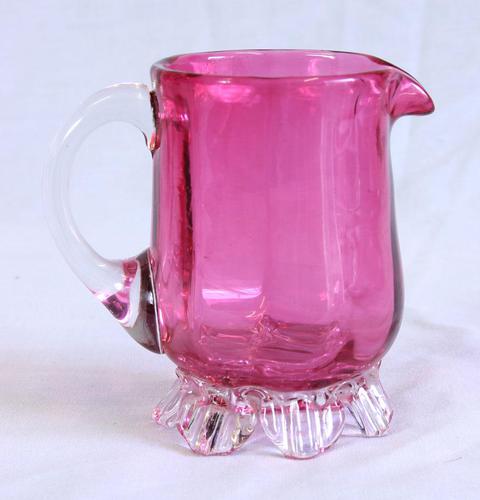 Antique Cranberry Glass Jug (1 of 6)