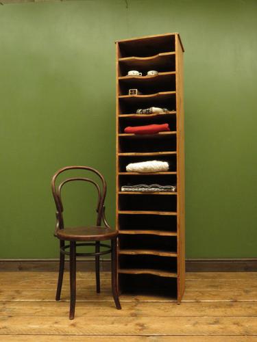 Antique Narrow Pine Pigeon Holes, Stationery or Haberdashery Display Shelves (1 of 10) Antique Narrow Pine Pigeon Holes, Stationery or Haberdashery Display Shelves (1 of 10)