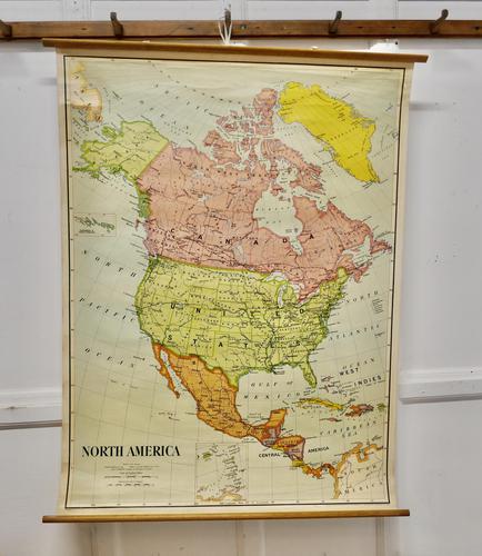 Large University Chart “Political Map of North America” by Bacon (1 of 6) Large University Chart “Political Map of North America” by Bacon (1 of 6)