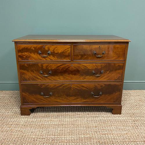 Quality Edwardian Flamed Mahogany Antique Chest of Drawers (1 of 5)