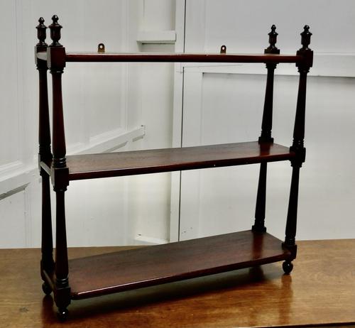 Mahogany Wall Hanging Etagere (1 of 5) Mahogany Wall Hanging Etagere (1 of 5)