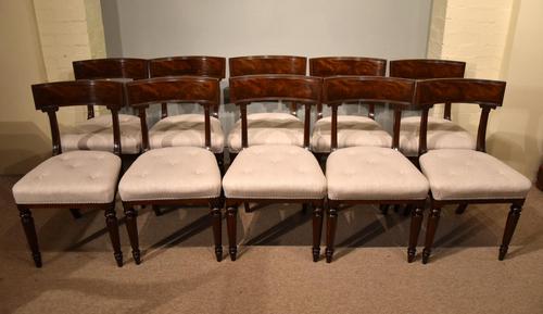 Set of Ten William IV Mahogany Dining Chairs (1 of 6)