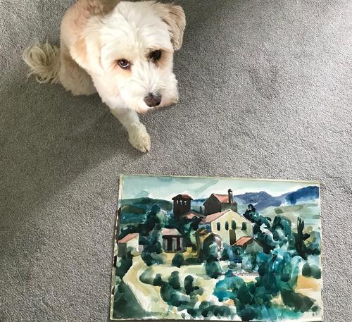 Original watercolour 'A Tuscan village' by Toby Horne Shepherd 1909-1993. Signed and framed. (1 of 2) Original watercolour 'A Tuscan village' by Toby Horne Shepherd 1909-1993. Signed and framed. (1 of 2)