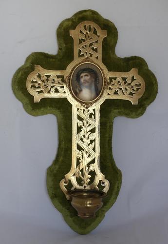 19th Century French Wall Stoup Cross (1 of 7) 19th Century French Wall Stoup Cross (1 of 7)