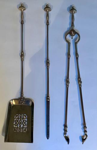 Set of Mid 20th Century Brass & Steel Fire Irons (1 of 3) Set of Mid 20th Century Brass & Steel Fire Irons (1 of 3)