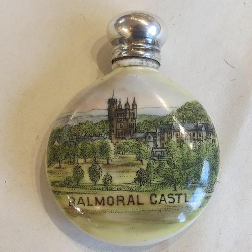 Edwardian Silver Topped Balmoral Castle Scent Bottle - 1905 (1 of 5)