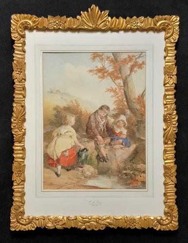 John Henry Mole Exhibition Quality Regency Period Watercolour Painting (1 of 13)