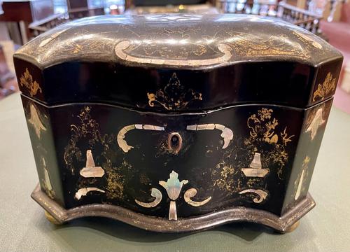 Papier Mache Double Tea Caddy by Jennens & Betteridge (1 of 6)