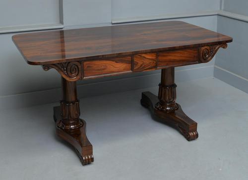 Stunning William IV Rosewood Library / Writing Table (1 of 22)