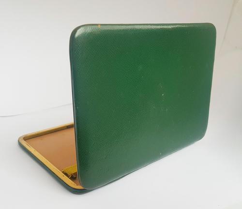 Rare Beautiful Large Green Leather Dunhill Cigarette / Card Case (1 of 9)