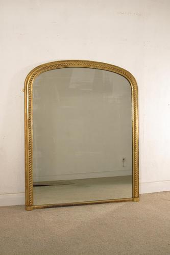 Gilt 'Rope Twist'  Arch Top Overmantle Mirror (1 of 8)