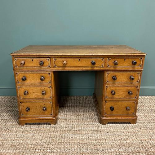 Unusual Victorian Painted Pine Antique Desk (1 of 6)