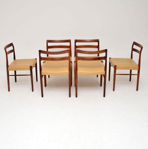 Set of 6 Danish Rosewood & Leather Dining Chairs by Soren Willasden (1 of 12)