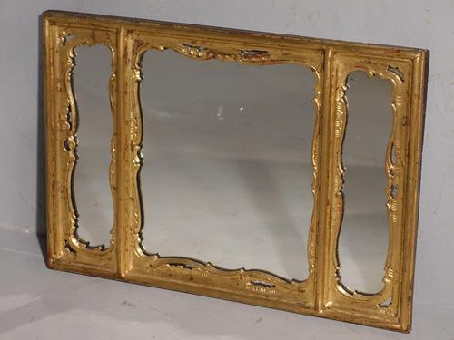 Three Part 19th Century Period Giltwood Mirror (1 of 3) Three Part 19th Century Period Giltwood Mirror (1 of 3)