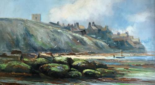 Henry Hadfield Cubley Oil Painting ‘Whitby from the Shore’ (1 of 3) Henry Hadfield Cubley Oil Painting ‘Whitby from the Shore’ (1 of 3)