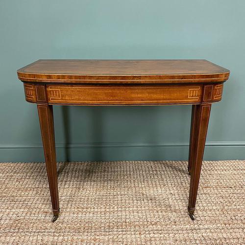 Elegant Georgian Mahogany Antique Side Card Table (1 of 8)