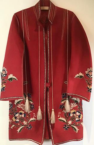 Very Unusual Vintage Felt Coat  Decorated with Embroidery Possibly Turkish or Greek (1 of 7)