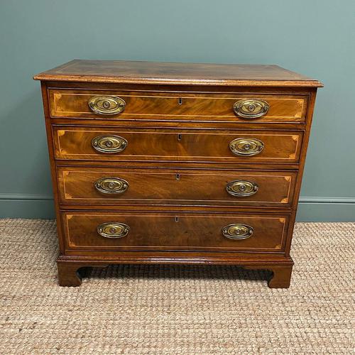 Beautifully Figured George III Mahogany Antique Chest of Drawers (1 of 10)