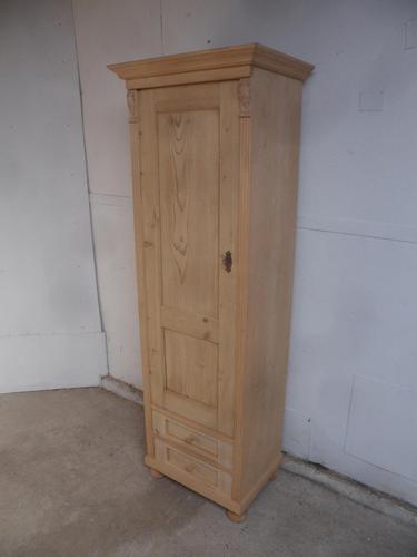 Antique Pine 1 Door 2 Drawer Multi Functional Cupboard to wax / paint (1 of 9)