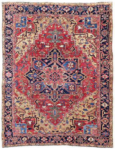 Antique Heriz Carpet 3.20m x 2.37m (1 of 10)