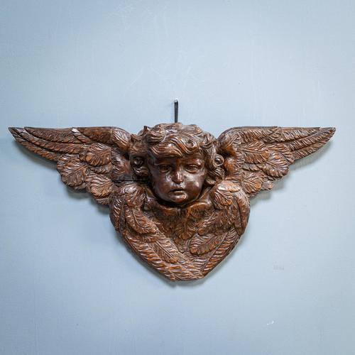 Carved Putto Head & Wings (1 of 9) Carved Putto Head & Wings (1 of 9)