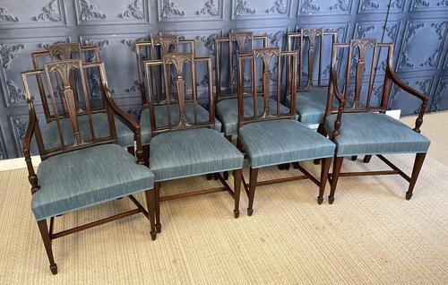 Quality Set of Eight Mahogany Dining Chairs by Hampton & Sons London (1 of 17)