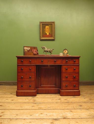 Victorian Antique Pedestal Desk, Hobbs & Co London (1 of 24)