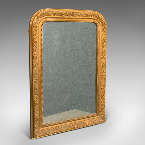 Antique Wall Mirror, English, Gilt Gesso, Neo Classical Revival, Victorian, 1900 (1 of 8)