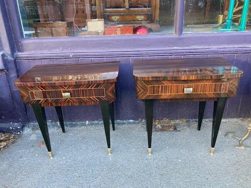 Pair of Mid Century Bedside Tables in Coromandel Wood (1 of 8)