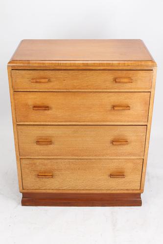 Art Deco Limed Oak Chest of Drawers (1 of 13)