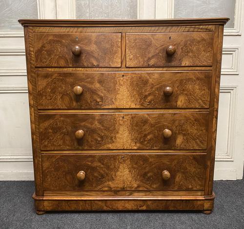 Fine Victorian Burr Walnut Chest of Drawers (1 of 15)