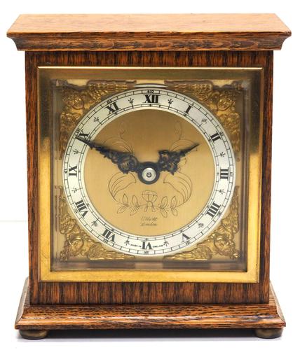 Perfect Vintage Oak Mantel Clock / Bracket Clock by Elliott of London (1 of 10)