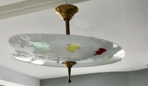 1950s Vintage Ceiling Light - In the Shape of an Artist’s Pallet (1 of 8) 1950s Vintage Ceiling Light - In the Shape of an Artist’s Pallet (1 of 8)