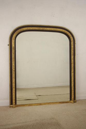 Victorian Walnut & Gilt Arch Top Overmantle Mirror (1 of 9)