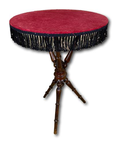 19th Century Mahogany Gypsy Table With Red Felt Top (1 of 5)