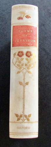 1910 Poems of Alfred Lord Tennyson, Fine Art Nouveau Vellum Binding (1 of 4)