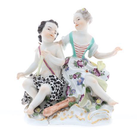 Meissen Porcelain Group of Two Young Figures (1 of 6) Meissen Porcelain Group of Two Young Figures (1 of 6)