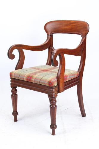 Victorian Mahogany Desk Chair / Open Armchair (1 of 13)