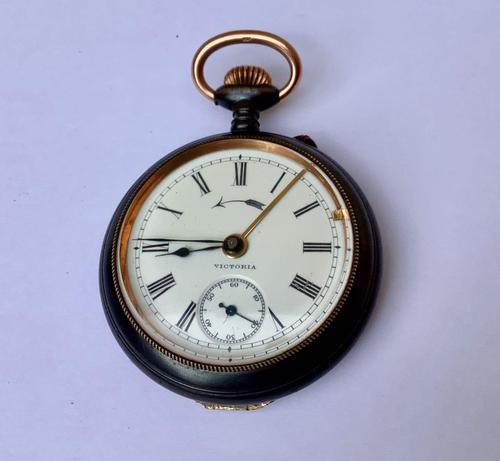 German Gunmetal Pocket Watch (1 of 5)