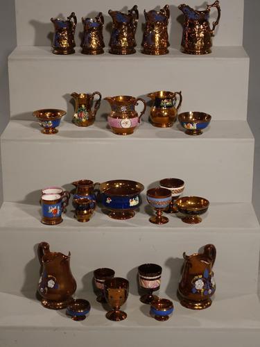 Attractive Collection of 25 Pieces of 19th Century Copper Lustreware (1 of 4) Attractive Collection of 25 Pieces of 19th Century Copper Lustreware (1 of 4)