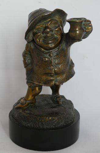 Very Unusual 19th Century Bronze Vesta, Charming Gentleman with a Beer Jug (1 of 8) Very Unusual 19th Century Bronze Vesta, Charming Gentleman with a Beer Jug (1 of 8)
