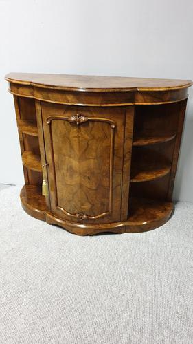 Burr Walnut Bowed Credenza (1 of 9)