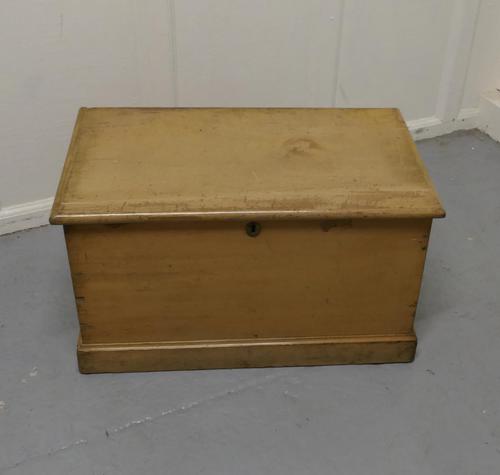 Victorian Original Shabby Painted Pine Blanket Box (1 of 5)