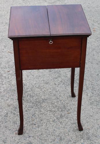 1900s Mahogany Sewing Cabinet Table (1 of 4)