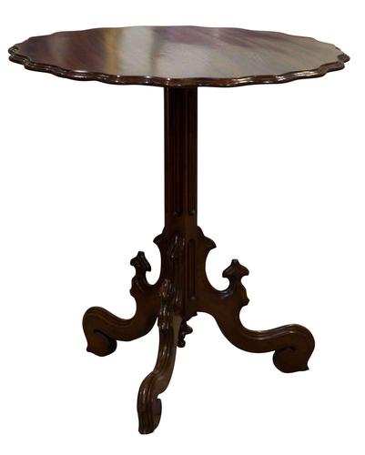 French Scalloped Edge Mahogany Tilt-top Table (1 of 5) French Scalloped Edge Mahogany Tilt-top Table (1 of 5)