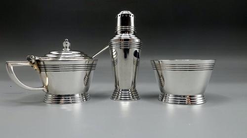 Keith Murray Art Deco Silver Plated Cruet - Designed for Mappin & Webb (1 of 7) Keith Murray Art Deco Silver Plated Cruet - Designed for Mappin & Webb (1 of 7)