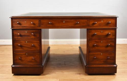 Victorian Mahogany Partners Desk (1 of 14)