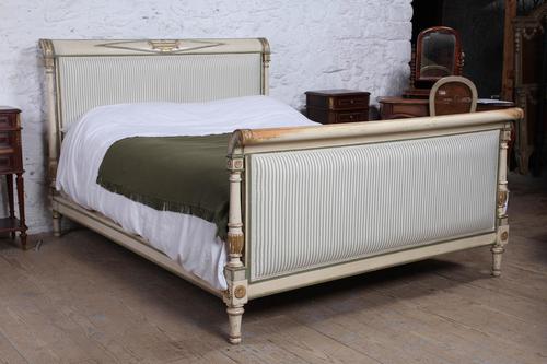 Beautiful king size newly upholstered Directoire style bed (1 of 10)