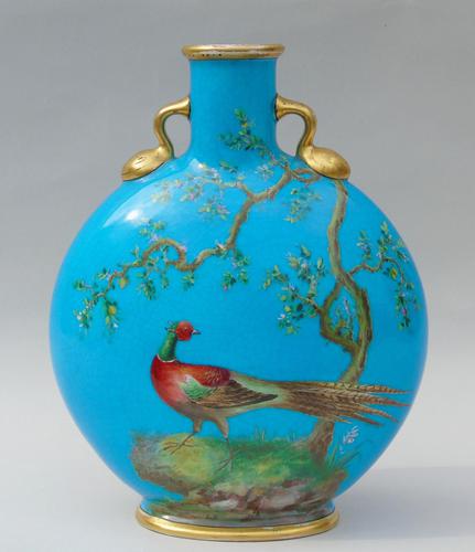 Minton Porcelain Moon Flask William Mussill 1875 Bleu Celeste (1 of 10) Minton Porcelain Moon Flask William Mussill 1875 Bleu Celeste (1 of 10)